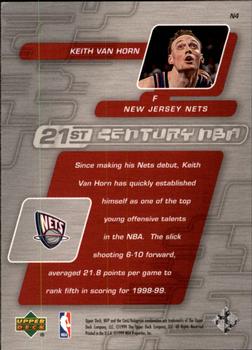 1999-00 Upper Deck MVP - 21st Century NBA #N4 Keith Van Horn Back