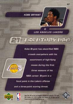 1999-00 Upper Deck MVP - 21st Century NBA #N7 Kobe Bryant Back