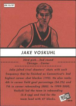 2000 Press Pass SE - Old School #OS15 Jake Voskuhl Back