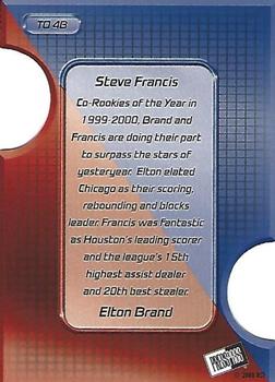 2000 Press Pass SE - Two on One #TO 4B Steve Francis / Elton Brand Back