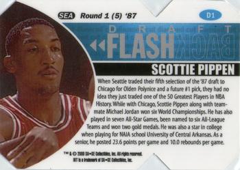 2000 SAGE HIT - Draft Flashbacks Diamond Cut #D1 Scottie Pippen Back