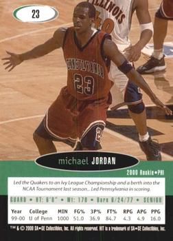 2000 SAGE HIT - NRG #23 Michael Jordan Back