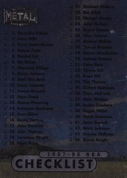 1997-98 Metal Universe Championship #99 Checklist Front