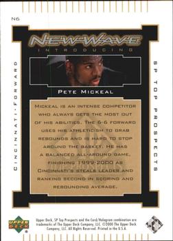 2000 SP Top Prospects - New Wave #N6 Pete Mickeal Back