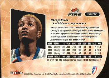 2000 Ultra WNBA - Gold Medallion #27G Sophia Witherspoon Back