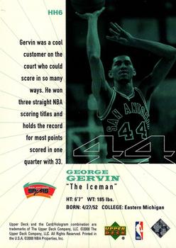 1999-00 Upper Deck Legends - History's Heroes #HH6 George Gervin Back