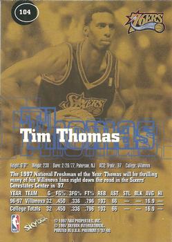 1997-98 SkyBox Premium #104 Tim Thomas Back