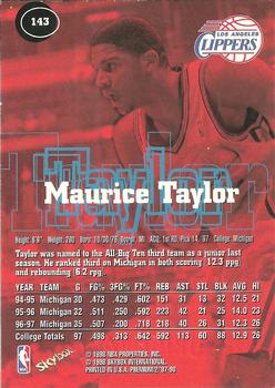 1997-98 SkyBox Premium #143 Maurice Taylor Back