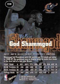 1997-98 SkyBox Premium #218 God Shammgod Back