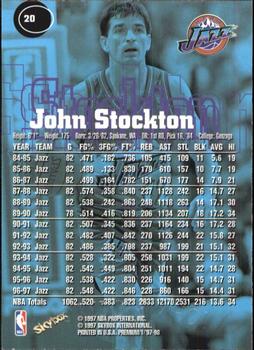 1997-98 SkyBox Premium #20 John Stockton Back