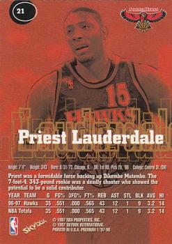 1997-98 SkyBox Premium #21 Priest Lauderdale Back
