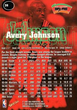 1997-98 SkyBox Premium #38 Avery Johnson Back