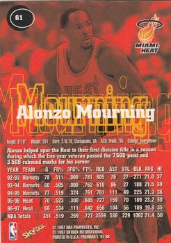 1997-98 SkyBox Premium #61 Alonzo Mourning Back