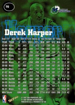1997-98 SkyBox Premium #70 Derek Harper Back