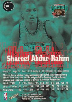 1997-98 SkyBox Premium #78 Shareef Abdur-Rahim Back