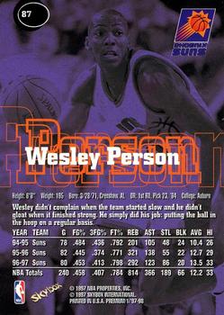 1997-98 SkyBox Premium #87 Wesley Person Back