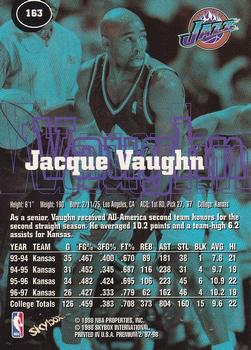 1997-98 SkyBox Premium #163 Jacque Vaughn Back
