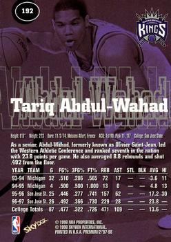 1997-98 SkyBox Premium #192 Tariq Abdul-Wahad Back