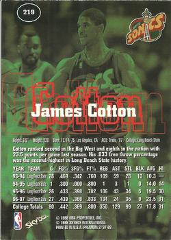 1997-98 SkyBox Premium #219 James Cotton Back