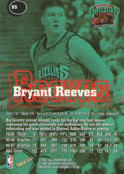1997-98 SkyBox Premium #95 Bryant Reeves Back