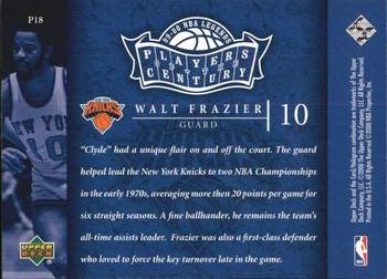 1999-00 Upper Deck Legends - Players of the Century #P18 Walt Frazier Back