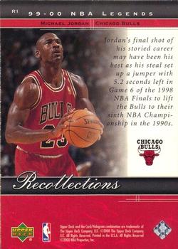 1999-00 Upper Deck Legends - Recollections #R1 Michael Jordan Back