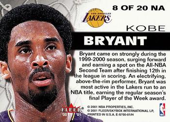 2000-01 E-X - Net Assets #8 NA Kobe Bryant Back