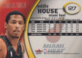 2000-01 E-X - Rookie Memorabilia #127 Eddie House Back