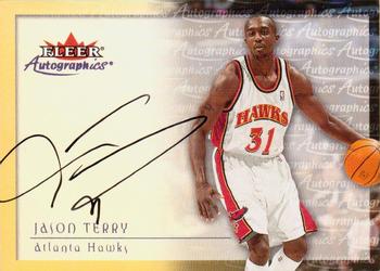 2000-01 Fleer Tradition - Autographics #NNO Jason Terry Front