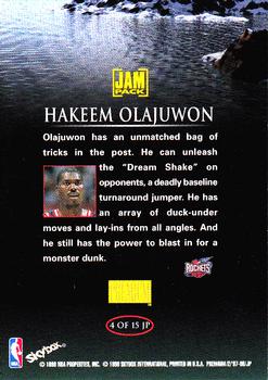 1997-98 SkyBox Premium - Jam Pack #4 JP Hakeem Olajuwon Back