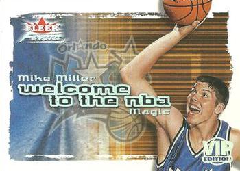 2000-01 Fleer Focus - Welcome to the NBA VIP #5 WN Mike Miller Front