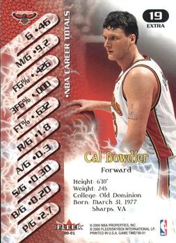 2000-01 Fleer Game Time - Extra #19 Cal Bowdler Back