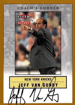 2000-01 Fleer Tradition Glossy - Coach's Corner #NNO Jeff Van Gundy Front