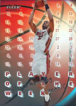 2000-01 Fleer Mystique - Player of the Week #6 PW Alonzo Mourning Front