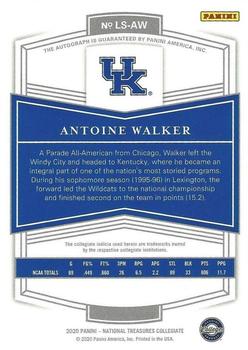 2020 National Treasures Collegiate - Legacy Signatures Platinum #LS-AW Antoine Walker Back