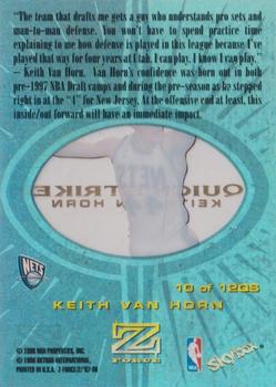 1997-98 SkyBox Z-Force - Quick Strike #10 QS Keith Van Horn Back
