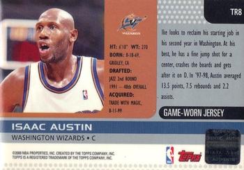 2000-01 Topps - Team Relics Game-Worn Jerseys #TR8 Isaac Austin Back