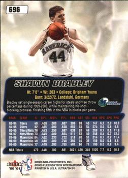 2000-01 Ultra - Gold Medallion #69G Shawn Bradley Back