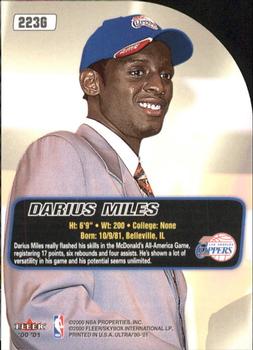 2000-01 Ultra - Gold Medallion #223G Darius Miles Back