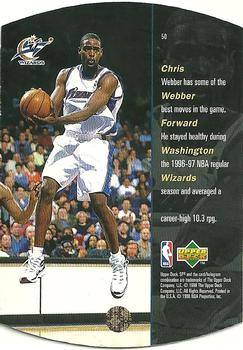 1997-98 SPx #50 Chris Webber Back