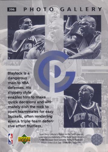 1995-96 Collector's Choice - Photo Gallery Jumbos #396 Mookie Blaylock Back