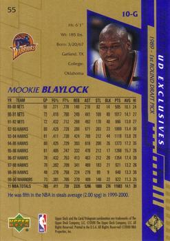 2000-01 Upper Deck - UD Exclusives Gold #55 Mookie Blaylock Back
