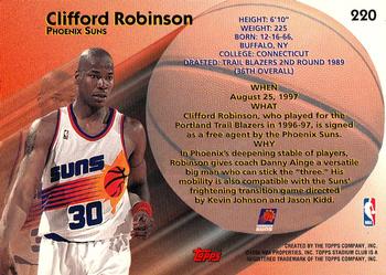 1997-98 Stadium Club #220 Clifford Robinson Back