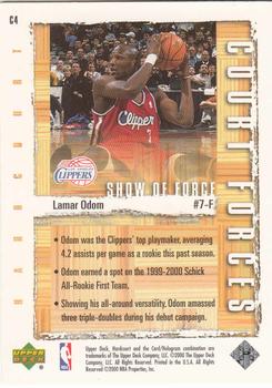 2000-01 Upper Deck Hardcourt - Court Forces #C4 Lamar Odom Back