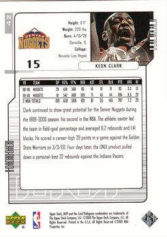 2000-01 Upper Deck MVP - Silver Script #42 Keon Clark Back