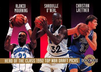 1992-93 SkyBox - Head of the Class 1992 Top NBA Draft Picks #NNO Alonzo Mourning / Shaquille O'Neal / Christian Laettner / LaPhonso Ellis / Jim Jackson / Tom Gugliotta Front