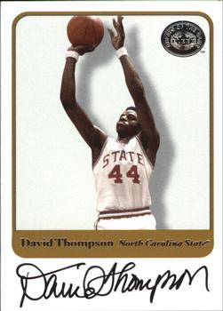2001 Fleer Greats of the Game - Autographs #NNO David Thompson Front