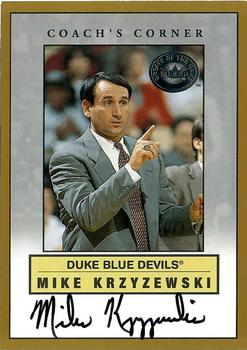 2001 Fleer Greats of the Game - Coach's Corner Autographs #NNO Mike Krzyzewski Front