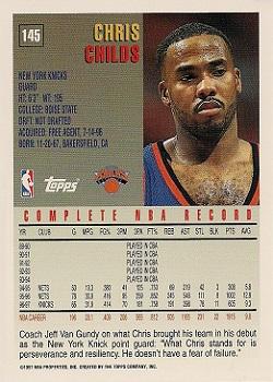 1997-98 Topps #145 Chris Childs Back