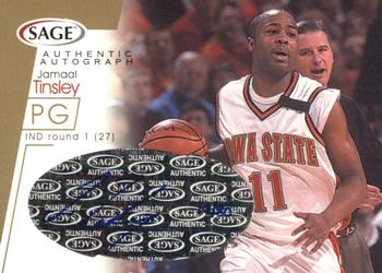 2001 SAGE - Autographs Gold #A32 Jamaal Tinsley Front